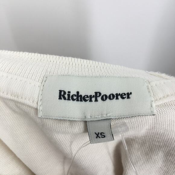 RicherPoorer Relaxed Long Sleeve Pullover Sweatshirt XS Crew Neck Cream NWT - Picture 6 of 10